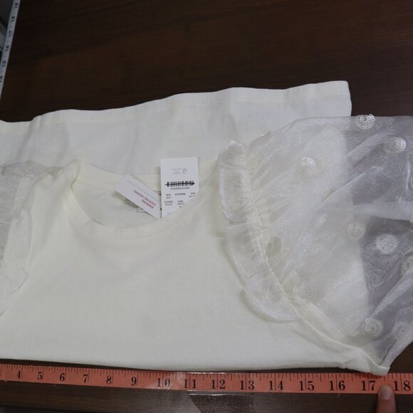 Crewcuts Organza T-Shirt Girl XXL(14-15) Ivory Twee Special Occasion Holiday NWT - Picture 14 of 16